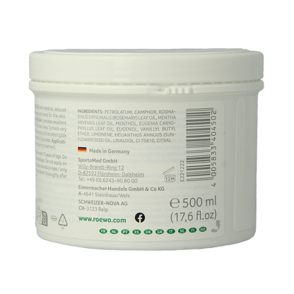 Rowo Zalf 1 cooling zalf pot 500.00 Milliliter