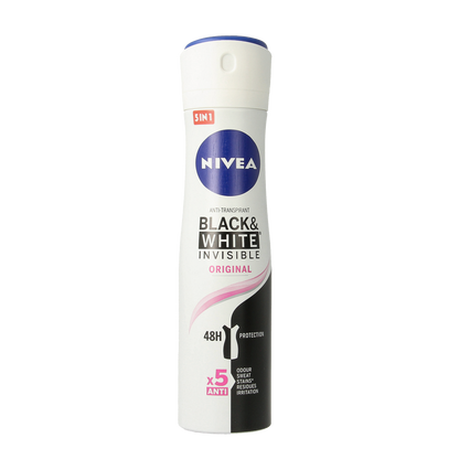 Nivea Deodorant invisible black & white spray original 150.00 Milliliter