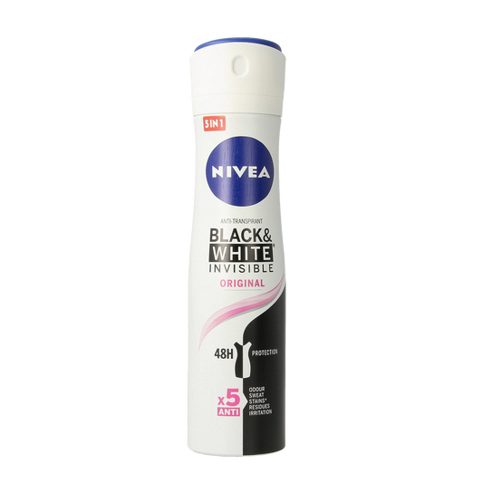Nivea Deodorant invisible black & white spray original 150.00 Milliliter