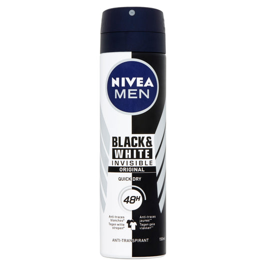 Nivea Men deodorant spray invisible black & white 150.00 Milliliter