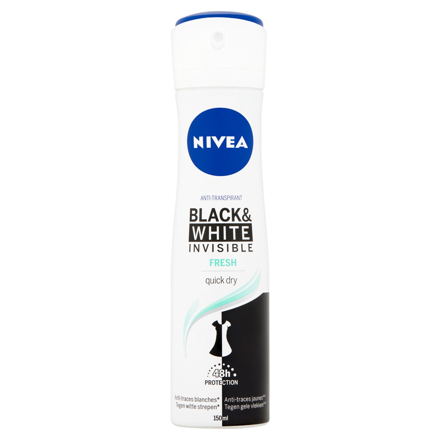 Nivea Deodorant spray invisible black & white fresh 150.00 Milliliter