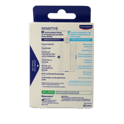 Hansaplast Sensitive 2m x 6cm 1 Stuks