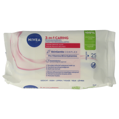 Nivea Verzachtende doekjes droge/gevoelige huid 25 Stuks