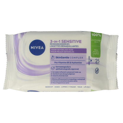 Nivea Sensitive reinigingsdoekjes 25.00 Stuks