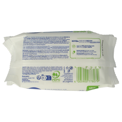 Nivea 3-in-1 verzorgende micellair reindoek 25.00 Stuks
