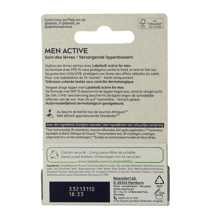 Labello Men active blister SPF15 4.8 Gram