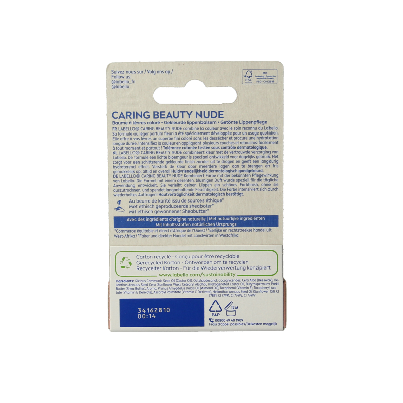 Labello Caring beauty nude 4.8 Gram