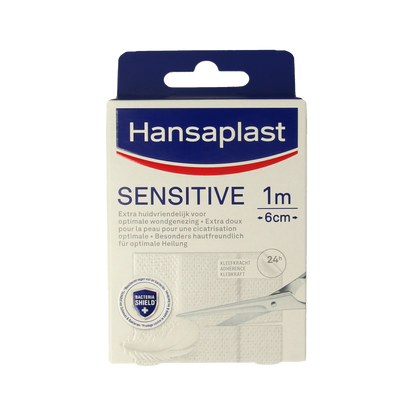 Hansaplast Sensitive 1m x 6cm 1.00 Stuks