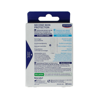 Hansaplast Second skin protection hydrocolloid S 10.00 Stuks
