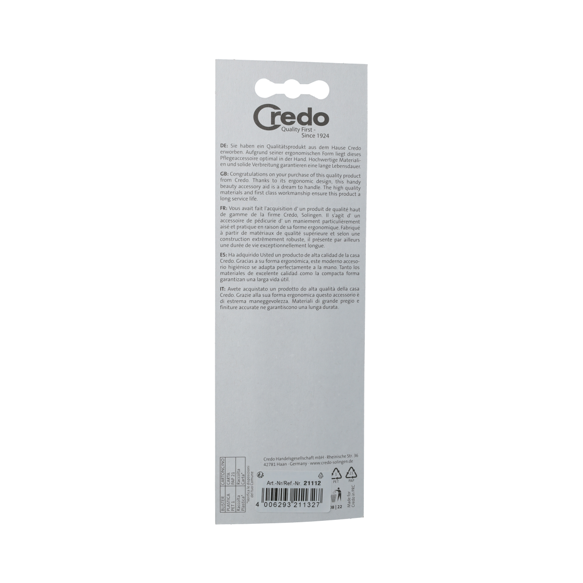 Credo Pop Art glasvijl 90 mm 1.00 Stuks