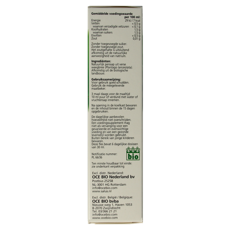 Salus Weegbreesap bio 200 Milliliter