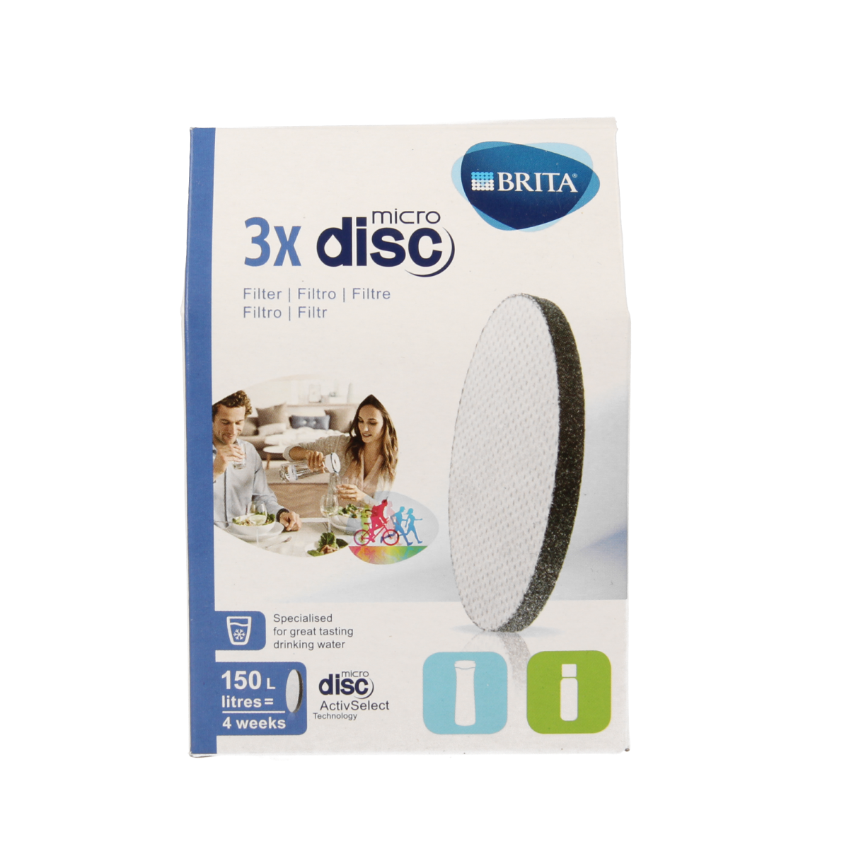 Brita Waterfilterpatroon MicroDisc 3-pack 3.00 Stuks