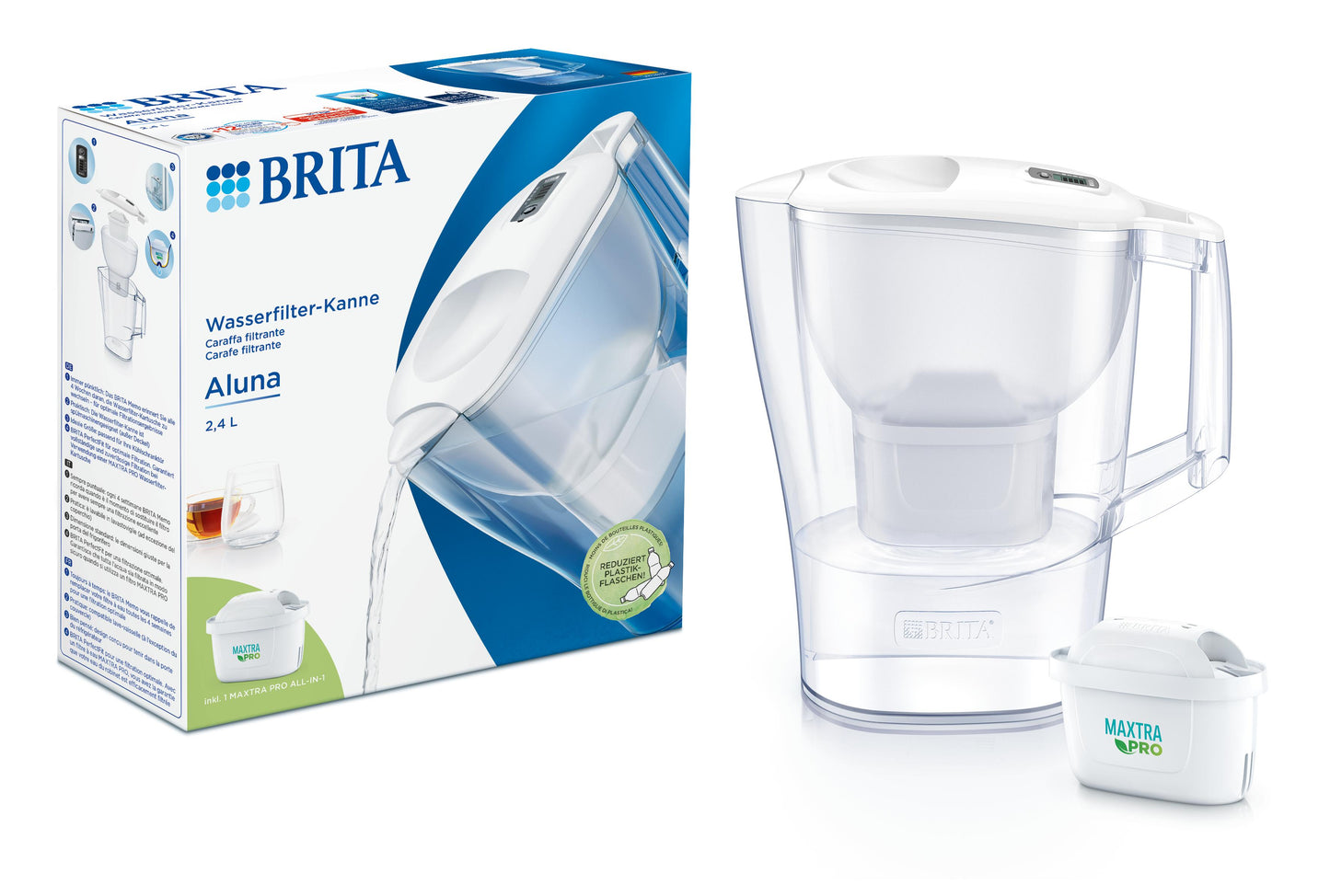 Brita Waterfilterkan Aluna cool white 1.00 Stuks