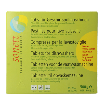 Sonett Vaatwasmachine tablet 25.00 Stuks