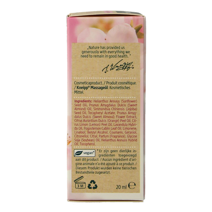 Kneipp Massageolie amandel mini 20 Milliliter