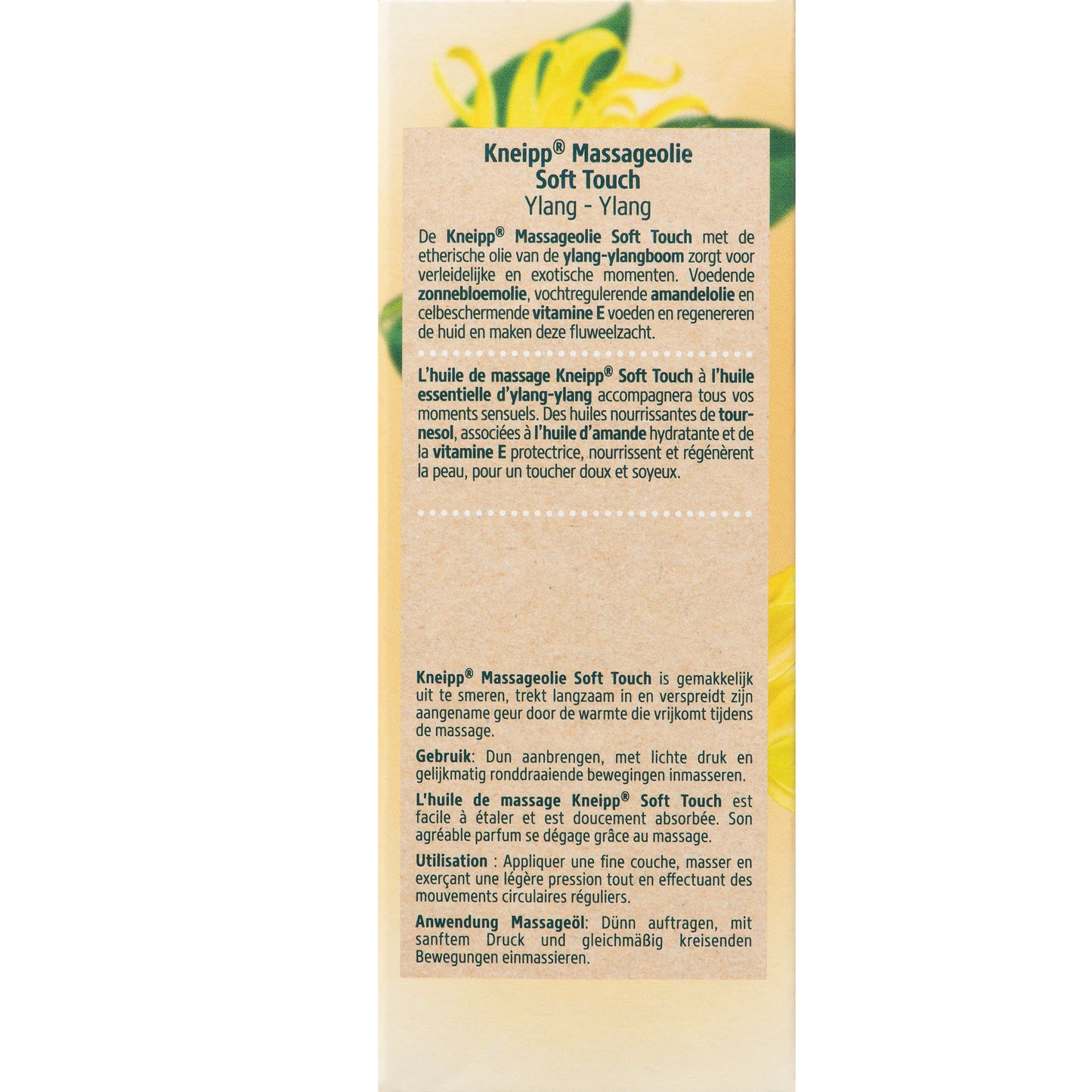 Kneipp Soft touch massageolie ylang ylang 100 Milliliter