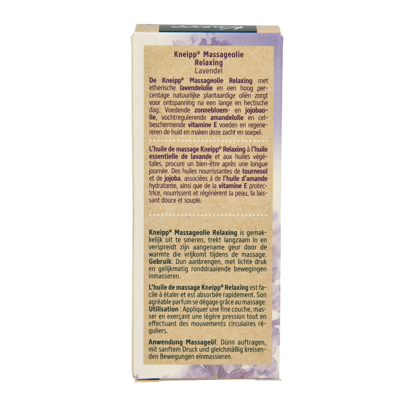 Kneipp Relaxing massageolie lavendel mini 20 Milliliter