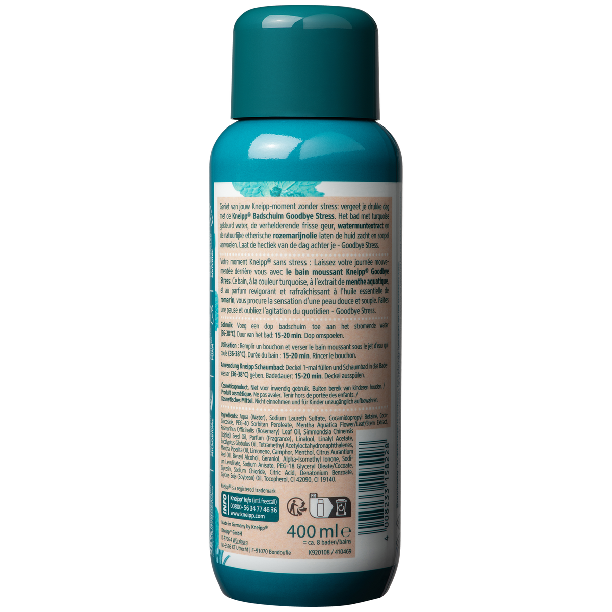 Kneipp Badschuim Goodbye Stress 400.00 Milliliter