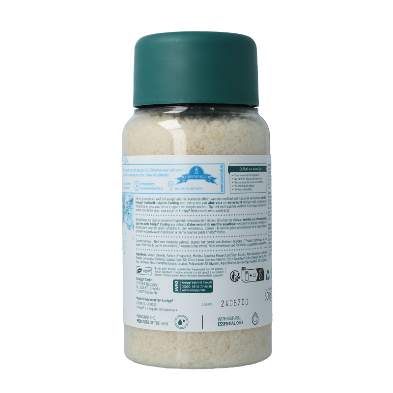 Kneipp Foot care voetbadkristal cooling aloe vera watermu 600 Gram