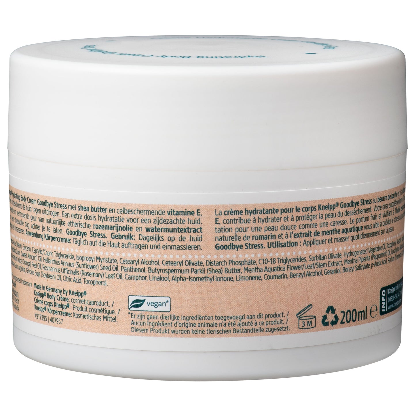 Kneipp Goodbye stress body cream 200 Milliliter