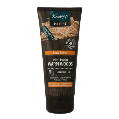 Kneipp Men body & hair 2-in-1 douche warm woods 200.00 Milliliter