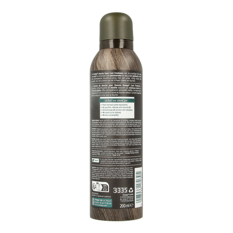 Kneipp Men douche foam cool freshness cool mint zeeminera 200 Milliliter