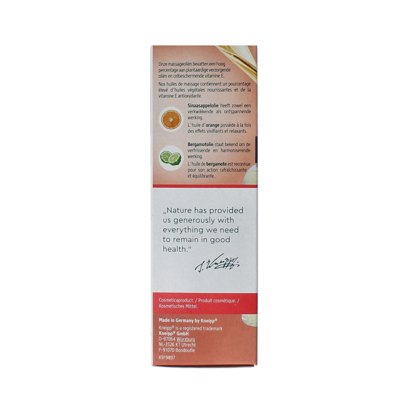 Kneipp Massageolie good energy 100 Milliliter