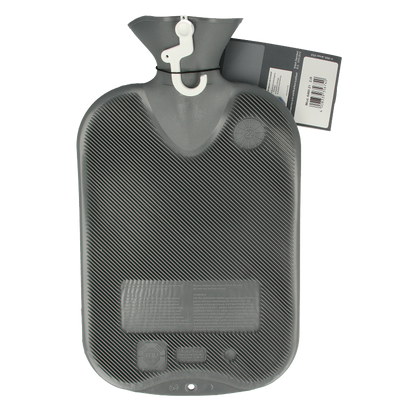 Fashy Kruik warmwater zak antraciet dubbele ribbel 2 Liter