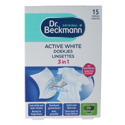 Dr.Beckmann Doekjes active white 15 Stuks