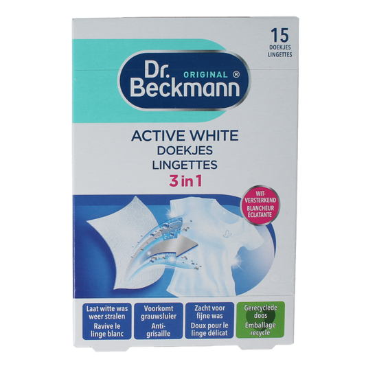 Dr.Beckmann Doekjes active white 15 Stuks