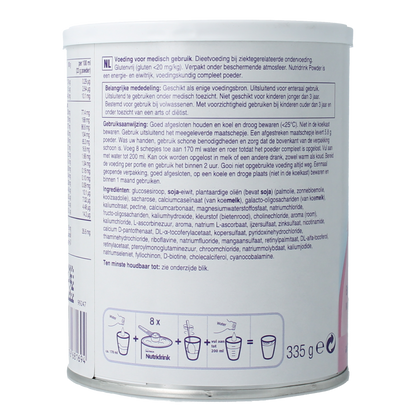 Nutridrink Aarbei poeder 335.00 Gram