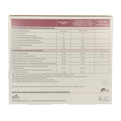 Hubner Original silicea kollagen plus collageen 60 Sachets