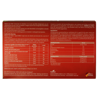 Hubner Iron vital vloeibaar ijzer 20x10ml 20 Stuks