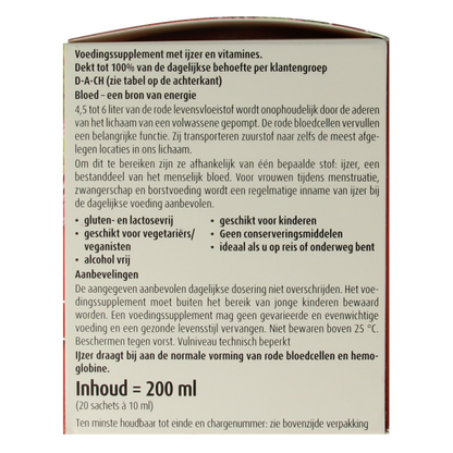 Hubner Iron vital vloeibaar ijzer 20x10ml 20 Stuks