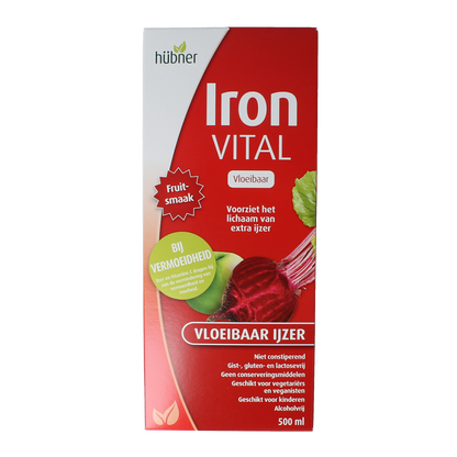 Hubner Iron vital vloeibaar ijzer XL 500.00 Milliliter