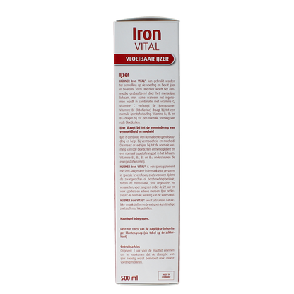 Hubner Iron vital vloeibaar ijzer XL 500.00 Milliliter