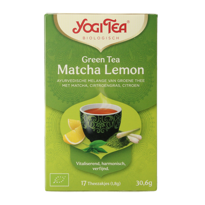 Yogi Tea Green tea matcha lemon bio 17 Zakjes