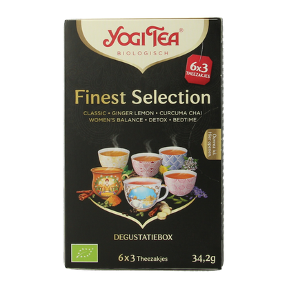 Yogi Tea Finest selection 6 x 3 stuks bio 18 Zakjes