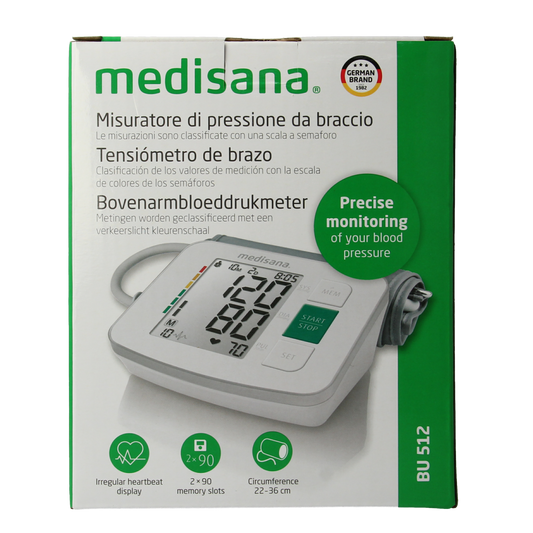 Medisana Bloeddrukmeter bovenarm BU512 1.00 Stuks