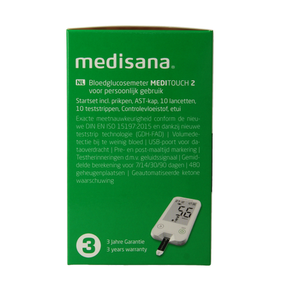 Medisana Meditouch 2 glucosemeter USB 1 Stuks