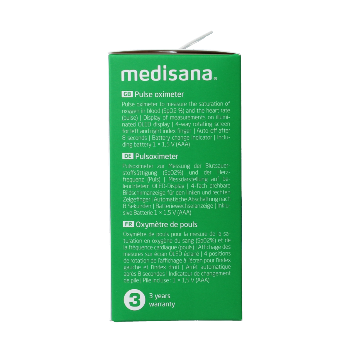 Medisana PM180 Saturatie/pulseoxi meter 1 Stuks
