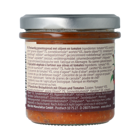 Allos Farm vegetables tomaat & olijf bio 135.00 Gram