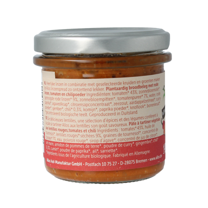 Allos Linzenspread rode chili bio 140 Gram