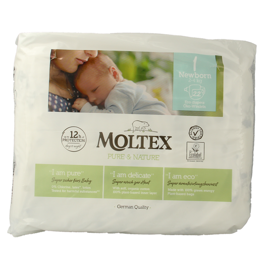 Moltex Pure & nature babyluiers newborn 22.00 Stuks