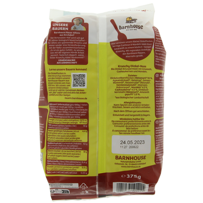 Barnhouse Krunchy amaranth spelt amandel bio 375 Gram