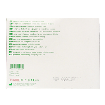 Vliwasoft Vlieskompres 10 x 10cm 4-laags 75 x 2 stuks 150 Stuks