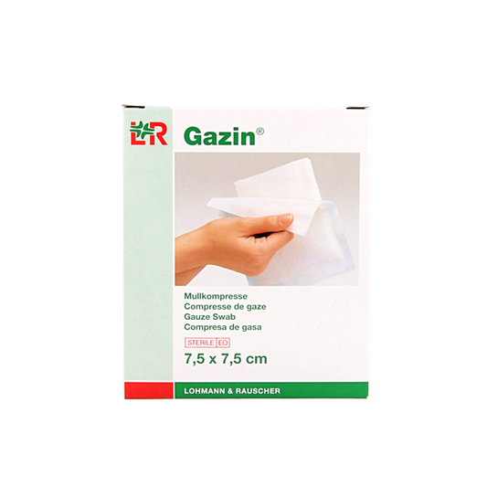 Gazin Gaaskompres 7.5 x 7.5 steriel 5 x 2 10 Stuks