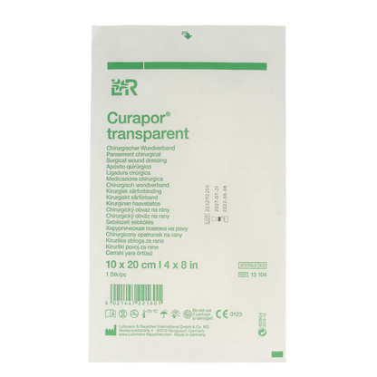 Curapor Wondverband transparant 10 x 20cm steriel 1 Stuks