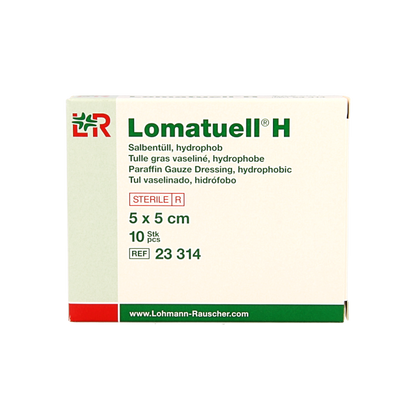 Lomatuell H gaasverband 5cm x 5cm 10 Stuks