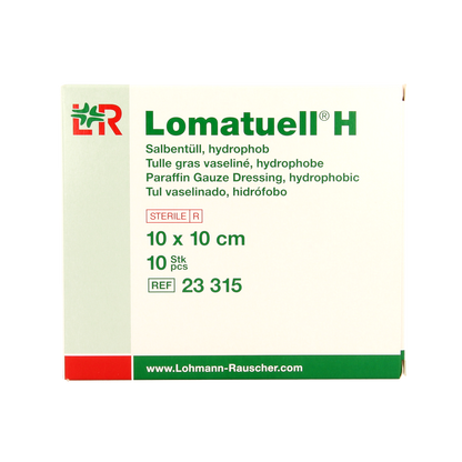 Lomatuell H gaasverband 10cm x 10cm 10.00 Stuks